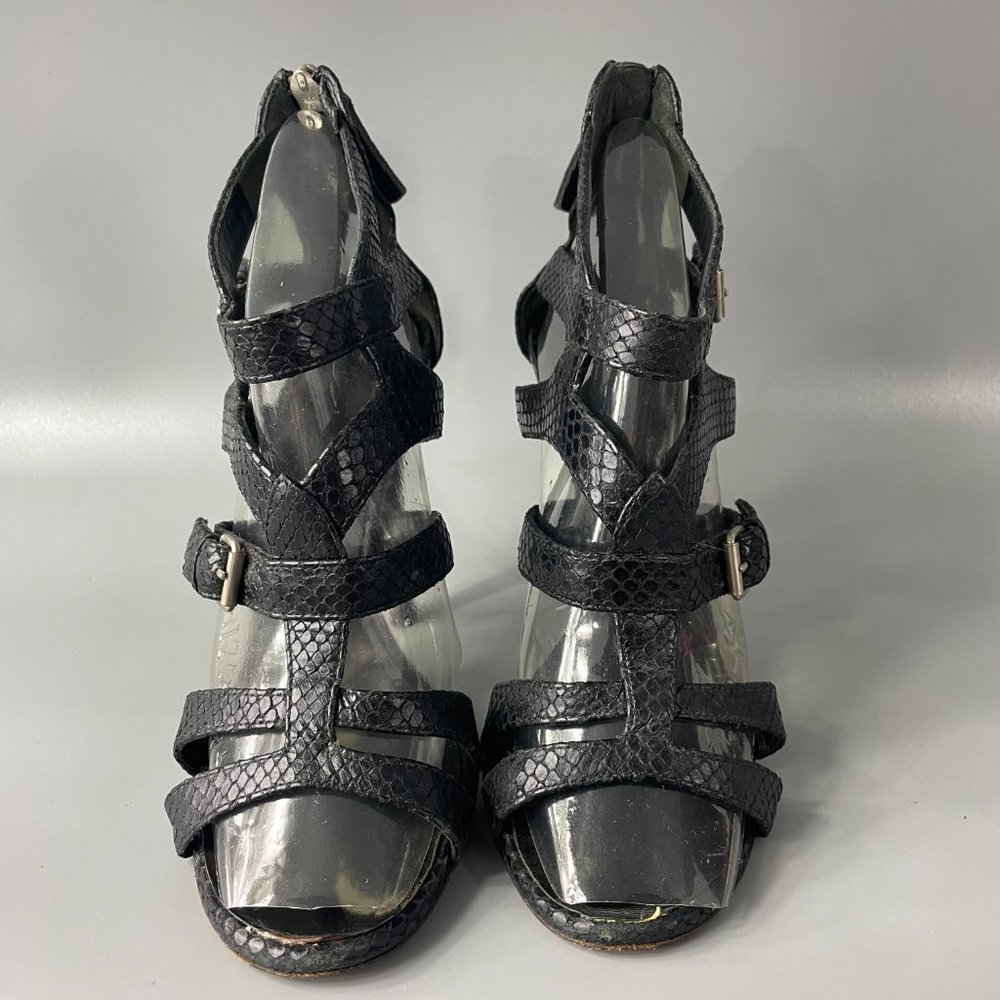Giusuppe Zanotti Black Python Gladiator Strappy H… - image 3
